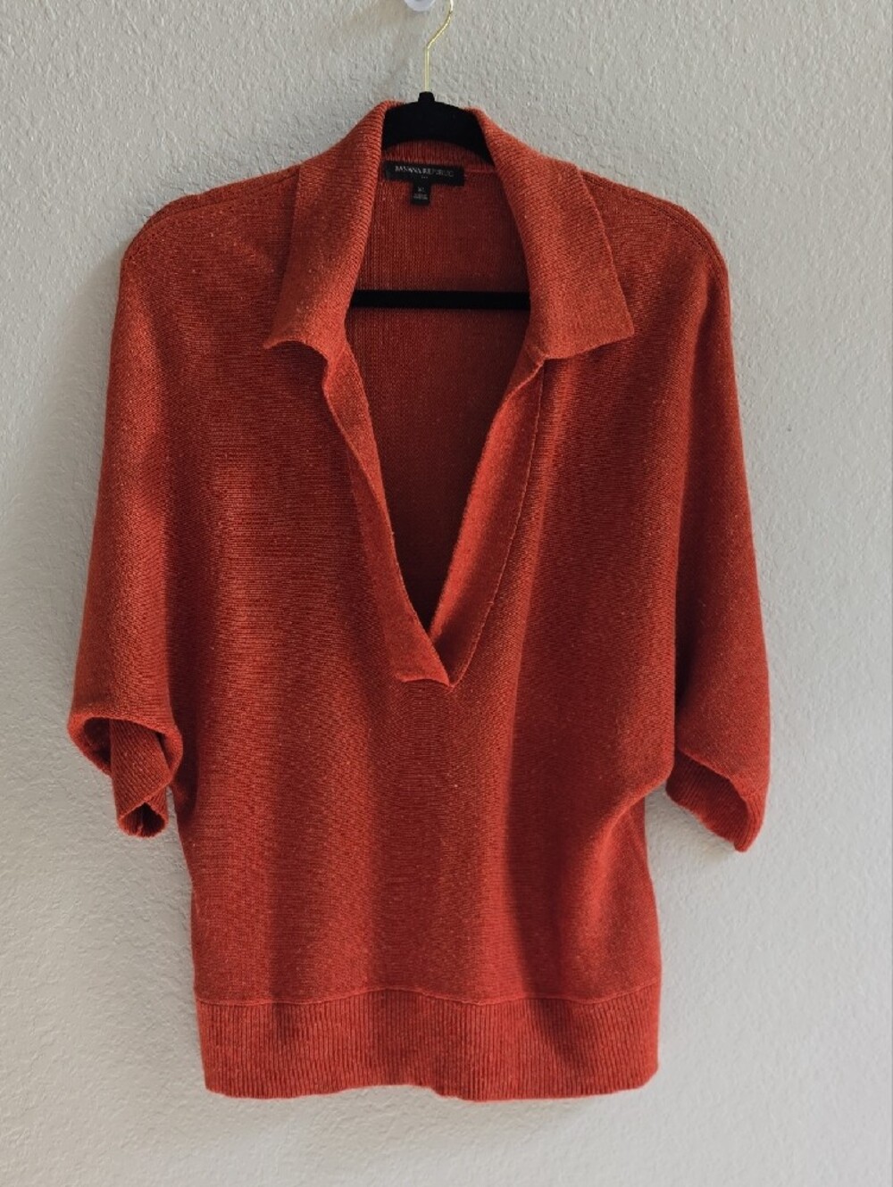 Banana Republic Women's Oversized Collar Quarter Sleeve Pullover XL - Picture 3 of 7